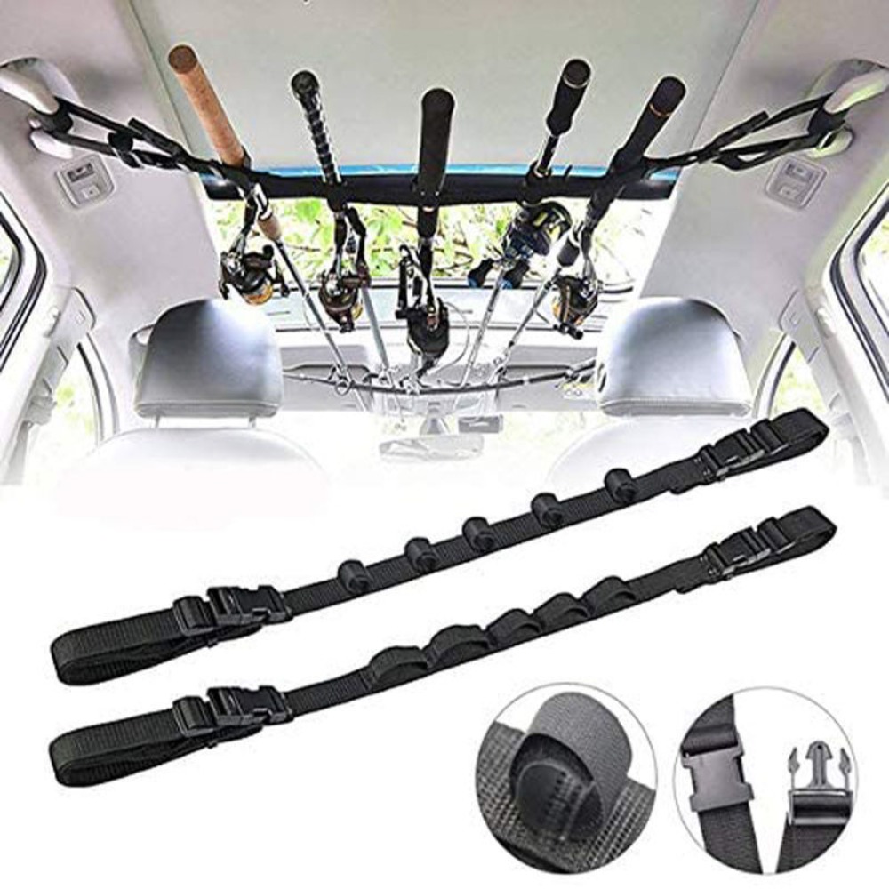 Fishing Kayak Paddle - 1/2pcs Black Vehicle Fishing Rod Storage